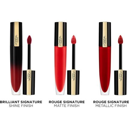 L'Oreal Paris Rouge Signature Matte Liquid Lipstick Ultra-Matte Lip Stain Up - Image 3