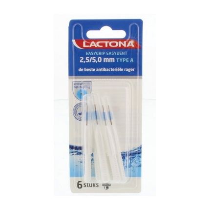 Lactona Brushes Easygrip Type A 2.5-5 Mm - Toothbrush - 6 Pieces