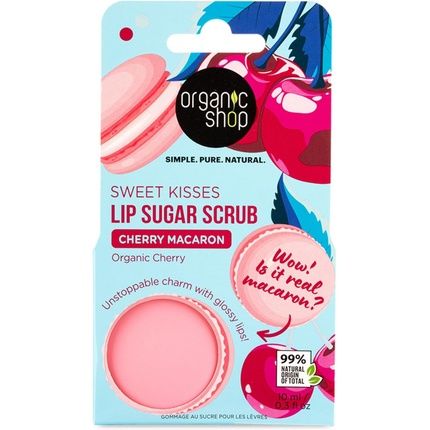 Organic Shop Lip Sugar Scrub Cherry Macaron 10Ml