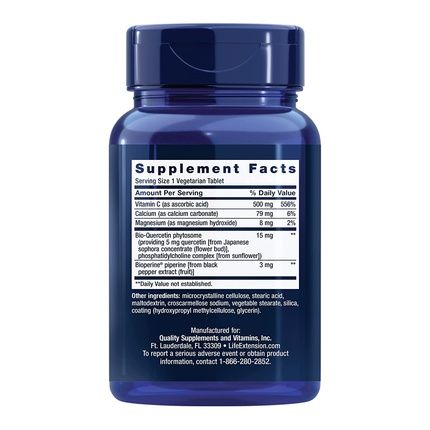 Life Extension Fast-C & Bio-Quercetin Phytosome Vitamin C Supplement 60 Tablets