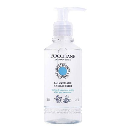 L'Occitane Shea Butter Micellar Water 200Ml Enriched With Shea Butter Vegan & 99% Readily Biodegradable Luxury Clean Beauty Make Up Remover And Skin Cleanser For All Skin Types