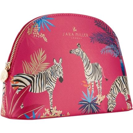 Sara Miller Beauty Tahiti Red Cosmetic Makeup Bag Medium