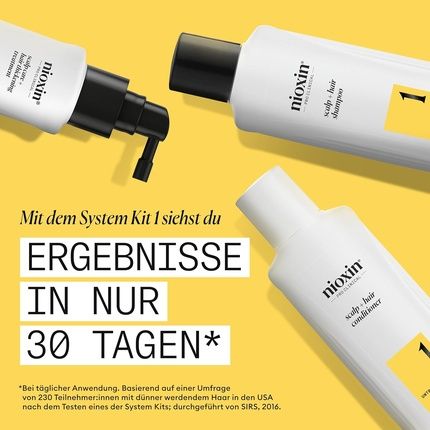 Nioxin Scalp + Hair Thickening System 1 Hair Care For Untreated Hair - Shampoo, Conditioner & Scalp Treatment 300Ml + 300Ml + 100Ml - Image 3