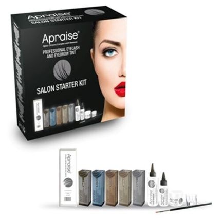 Apraise Eyelash And Eyebrow Tint Black Brown Grey Developer Set Kit With Brush For Salon Use - Image 4
