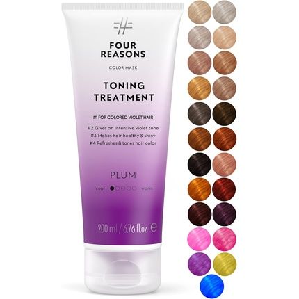 Four Reasons Color Mask Plum Toning Treatment Color Depositing Conditioner 6.76 Fl Oz
