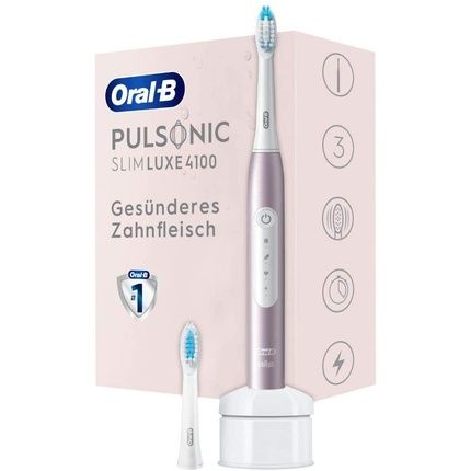 Oral-B Pulsonic Slim Luxe 4100 Electric Toothbrush With 2 Brush Heads- Rose Gold
