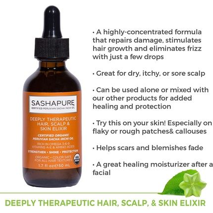 Sashapure Deeply Therapeutic Hair, Scalp & Skin Elixir 50Ml - Image 3