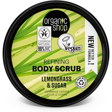 Organic Shop Body Scrub Refining Lemongrass & Sugar 250Ml