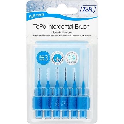 Tepe Interdental Brush Blue 0.6Mm 6 Pack
