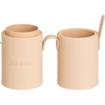 Da Vinci Brush Holder For Storing Brushes And Makeup Utensils - Travel Case - Cream