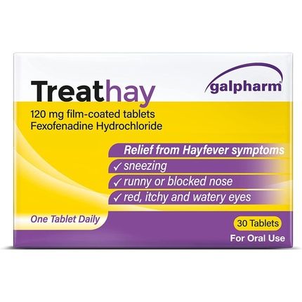 Galpharm Treathay Hayfever Relief Fexofenadine 120Mg 10 Tablets