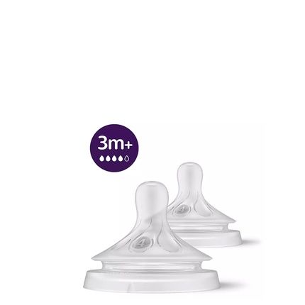 Philips Avent Natural Response Nipple T4 Duo 3 Months And Older 2 Units