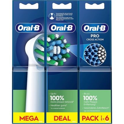 Oral-B Pro Cross Action Electric Toothbrush Head X-Shape And Angled Bristles