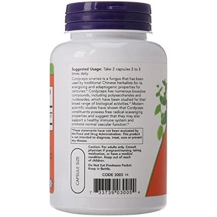 Now Foods Cordyceps 750Mg 90 Vcaps - Image 3