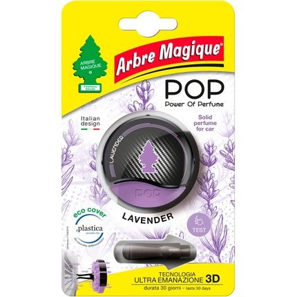 Arbre Magique Pop معطر هواء للسيارة برائحة اللافندر 30 يومًا معطر داخلي قوة موزع العطور لفتحة الهواء