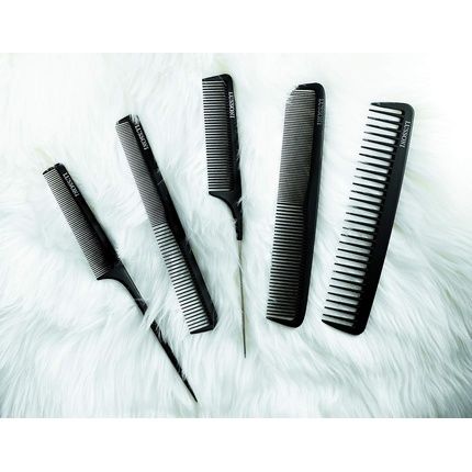 T4B Lussoni Cutting Comb Carbon Hair Cutting Comb For All Hair Types With Antistatic And Negative Ions, Coarse And Fine Teeth 112