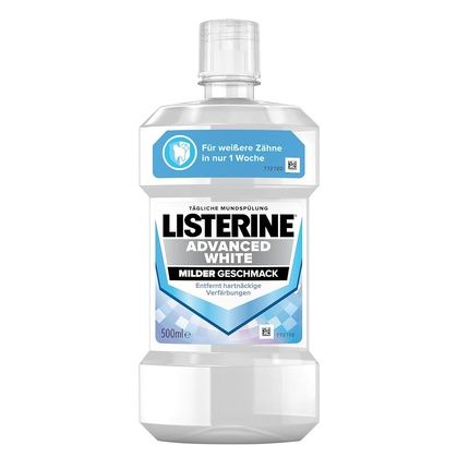 Listerine Advanced White Mild Flavor Mouthwash 500Ml