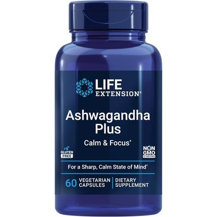 Life Extension Ashwagandha Plus Calm & Focus With Ashwagandha Extract And Spearmint