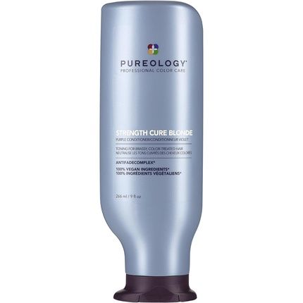 Pureology Strength Cure Blonde Purple Conditioner Restore And Tone For Brassy Blonde Hair Vegan 266Ml