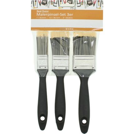 Best Choice Paintbrush Set Of 3 Assorted In Sizes 2.5 / 3.8 / 5 Cm