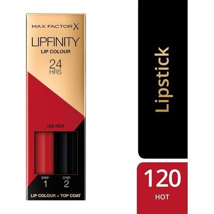 Max Factor Lipfinity Long-Lasting Two Step Lipstick 120 Hot 4.2G - Image 3