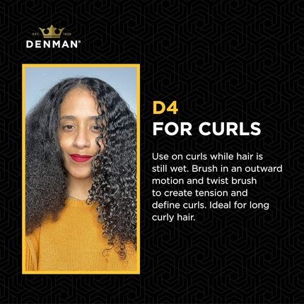 Denman Curly Hair Brush D4 Cherry Blossom 9 Row Styling Brush For Styling Smoothing Longer Hair And Defining Curls - For Women And Men - Image 3