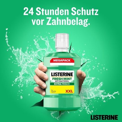 Listerine Fresh Mint Antibacterial Mouthwash With Essential Oils 1000Ml - Image 3
