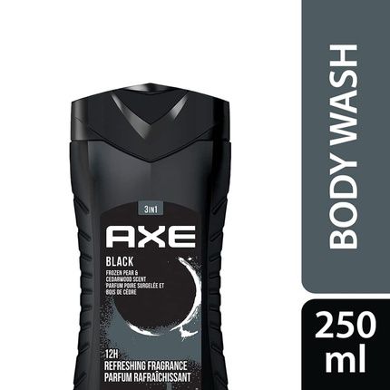 Axe Black Frozen Pear & Cedarwood Scent 3 In 1 Body Wash Face Wash Hair Wash