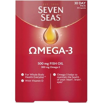 Seven Seas Omega-3 300Mg And Fish Oil 500Mg Supplement Capsules For Age 12+ 30 Count - Image 4