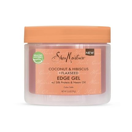 Sheamoisture Flaxseed Edge Control Gel Hair Products For Curly Hair Coconut And Hibiscus Paraben-Free 3.5 Oz