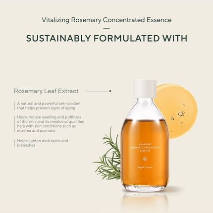 Aromatica Vitalizing Rosemary Concentrated Essence 100Ml Moisturizing Vegan Moisturizer
