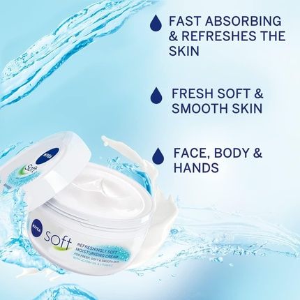 Nivea Soft Moisturising Cream 500Ml - For Face And Body - Image 3
