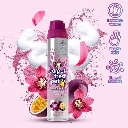 1001 Carpet Fresh Pet Thai Orchid & Passionfruit Fragrance - Quick Drying, For - Image 3