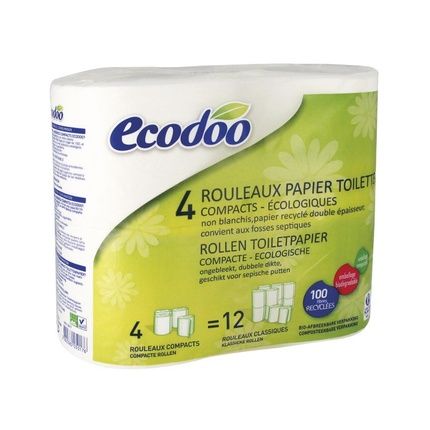 Ecodoo Compact Toilet Paper 100 Recycled 4 Units