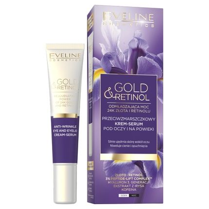 Eveline Cosmetics Gold & Retinol Anti-Wrinkle Eye And Eyelid Cream-Serum For Day And Night 20Ml