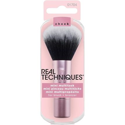 Real Techniques Mini Travel Size Multitask Makeup Brush For Blush, Bronzer Or Highlighter