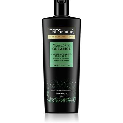Tresemme Replenish & Cleanse Shampoo For Oily Hair 400 Ml With Pro Style Technology And Vitamins