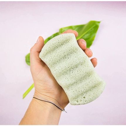 The Konjac Sponge Co 6 Wave Body Bath Sponge With Green Clay For Irritated, Sensitive And Combination Skin Types - Image 3