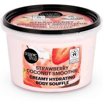 Organic Shop Strawberry Coconut Smoothie Creamy Hydrating Body Souffle 250Ml