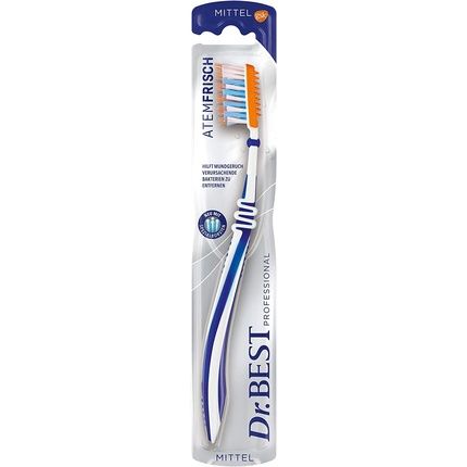 Dr. Best Atemfrisch Zahnburste Medium - Removes Bad Breath Causing Bacteria