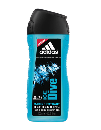 Adidas Ice Dive Shower Gel Shampoo 2In1 400 Ml