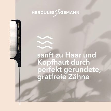 Hercules Sagemann 180Wwr-500Wwr Handle Comb With Steel Needle | Handcrafted Ebonite And Steel Needle Comb With Grip Grid And Extra Wide Teeth Division | Size: 9 Inches - Image 3