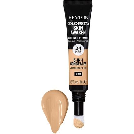 Revlon Colorstay Skin Awaken 5-In-1 Concealer 24Hr Wear Fragrance & Paraben Free Cool Ivory 030 8Ml - Image 3