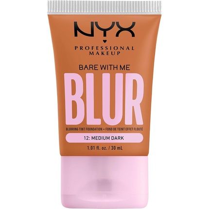 Nyx Professional Makeup Blurring Tint Foundation Medium Coverage Matte Finish With Niacinamide Matcha And Glycerin 30Ml Shade Medium Dark