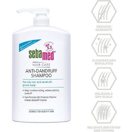 Sebamed Anti-Dandruff Shampoo 1L Pump Bottle - Reduces Dandruff And Relieves