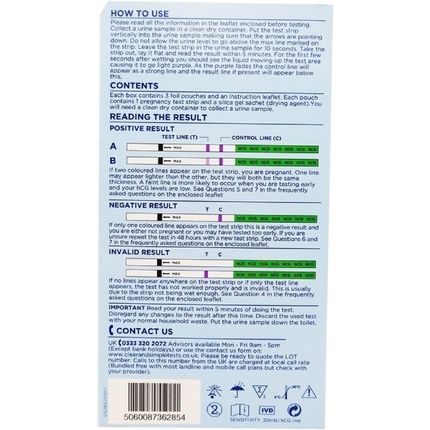 Clear And Simple Hcg Pregnancy Test Strips - Pack Of 3