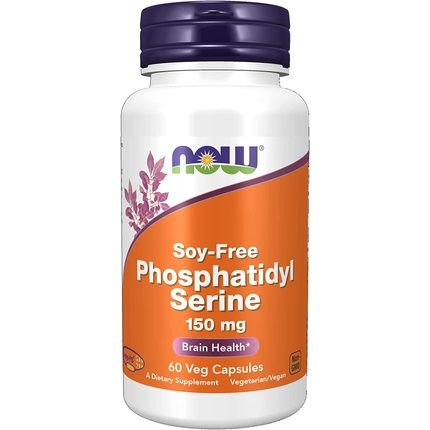 Now Soy-Free Phosphatidyl Serine Brain Health 60 Veg Capsules