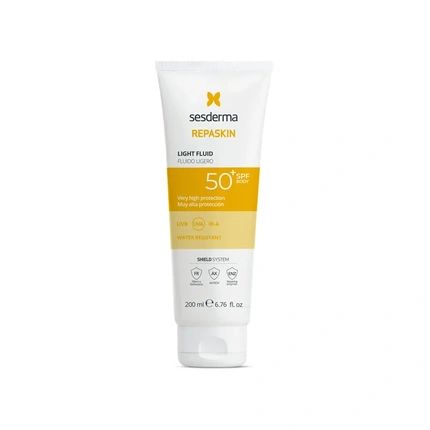 Sesderma Repaskin Light Fluid Spf50 200Ml Lightweight Sunscreen For Effective Sun Protection
