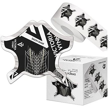 Victoria Vynn Nail Forms Black 50Pcs