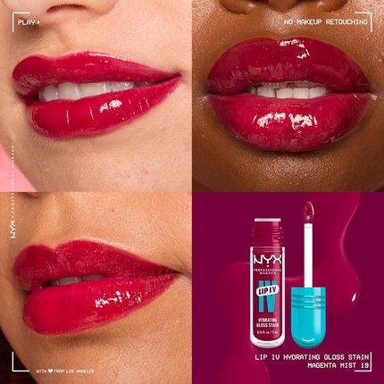 Nyx Professional Makeup Lip Iv Hydrating Glossy Lip Stain Longlasting Tinted